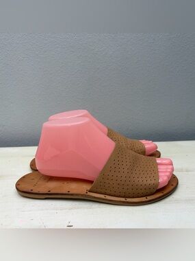 Beek + Vitamin Brown Leather Mockingbird Slide Sandals Size 8